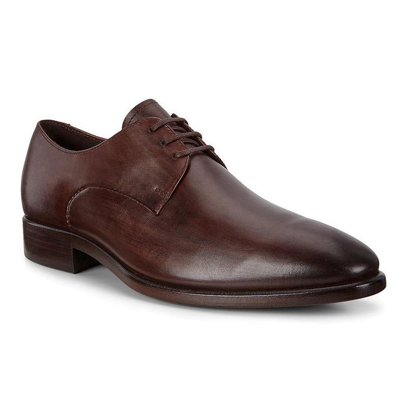 Men Business Ecco Vitrus Mondial - Derby Brown - India YHVZPJ657